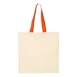 Q-Tees Economical Tote With Contrast-Color Handles - QTB6000 | https://www.bestnamebadges.com