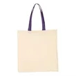 Q-Tees Economical Tote With Contrast-Color Handles - QTB6000 | https://www.bestnamebadges.com