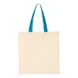 Q-Tees Economical Tote With Contrast-Color Handles - QTB6000 | https://www.bestnamebadges.com