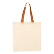 Q-Tees Economical Tote With Contrast-Color Handles - QTB6000 | https://www.bestnamebadges.com