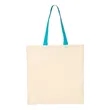 Q-Tees Economical Tote With Contrast-Color Handles - QTB6000 | https://www.bestnamebadges.com