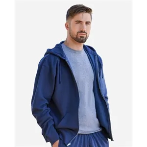 J. America Unisex BTB Fleece Hooded Full-Zip Sweatshirt -...