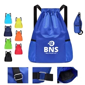 Unisex Drawstring Gym Bag Waterproof Sports Backpack