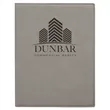 7" x 9" Leatherette Gray Portfolio | https://www.bestnamebadges.com