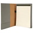 7" x 9" Leatherette Gray Portfolio | https://www.bestnamebadges.com