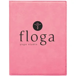 7" x 9" Leatherette Pink Portfolio