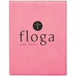 7" x 9" Leatherette Pink Portfolio | https://www.bestnamebadges.com