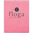 7" x 9" Leatherette Pink Portfolio | https://www.bestnamebadges.com