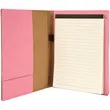 7" x 9" Leatherette Pink Portfolio | https://www.bestnamebadges.com