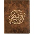 7" x 9" Leatherette Rustic/Gold Portfolio | https://www.bestnamebadges.com