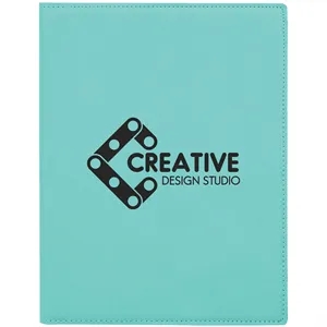 7" x 9" Leatherette Teal Portfolio
