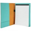 7" x 9" Leatherette Teal Portfolio | https://www.bestnamebadges.com