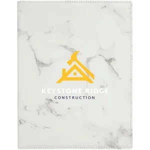 7" x 9" Leatherette Marble Portfolio
