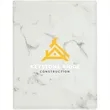 7" x 9" Leatherette Marble Portfolio | https://www.bestnamebadges.com