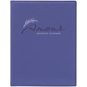 7" x 9" Leatherette Purple Portfolio