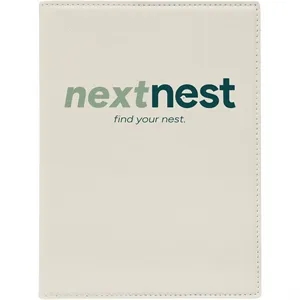 7" x 9" White Leatherette Portfolio