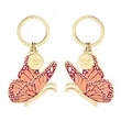 Die Struck Zinc Soft Enamel Butterfly Shape Keychain | https://www.bestnamebadges.com