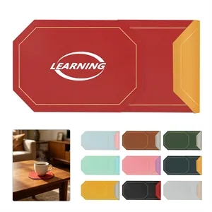 Double Sided Color Leather Drink Coaster