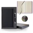 Black Laser Medio Lined Ivory Page Journal Gift Set | https://www.bestnamebadges.com