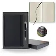 Black Laser Medio Lined Ivory Page Journal Gift Set | https://www.bestnamebadges.com