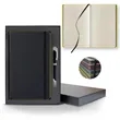 Black Laser Medio Lined Ivory Page Journal Gift Set | https://www.bestnamebadges.com