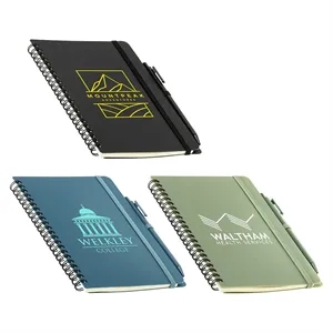 Avignon Repreve® Recycled Hardcover Spiral Notebook with Pe