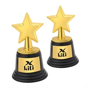 4.7"x2.6" Mini Plastic Gold Star Trophy Awards For Kids