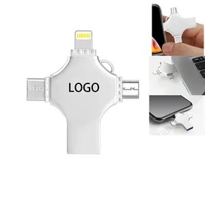 Generic 32GB 4-in-1 Silver USB Flash Drive Silver
