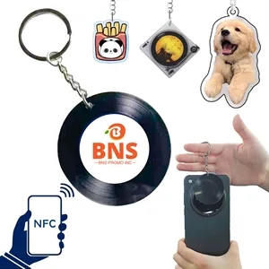Custom NFC Acrylic Music Record  Keychain