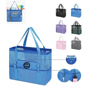 Mesh Beach Tote Dry Wet Separation Travel Bag