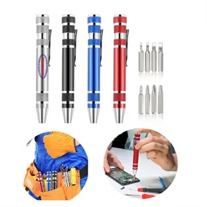 8 In 1 Magnetic Screwdriver Pen Multi Bit Precision Tool