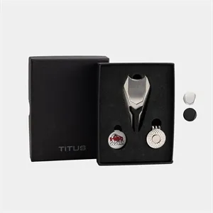 TiTUS® Metal Golf Tool Set - Divot, Ball Marker & Cap Clip | https://www.bestnamebadges.com