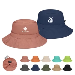 Packable Quick Dry Fishing Bucket Hat W/ Chin Strap