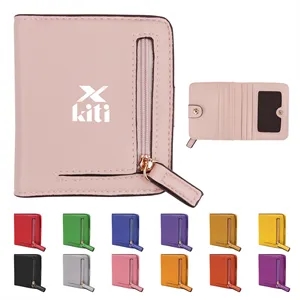 RFID Blocking Leather Pocket Wallet W/ Snap Closure