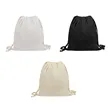 Reusable Cotton Canvas Drawstring Backpack 11.8"x13.8" | https://www.bestnamebadges.com