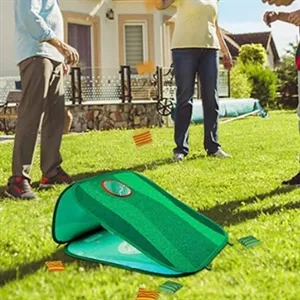 Pop-Up Golf Chipping Net Cornhole Game Set With Targets