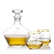 Tucson Decanter Set - Gold Rim | https://www.bestnamebadges.com