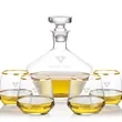 Tucson Decanter Set - Gold Rim | https://www.bestnamebadges.com
