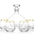 Tucson Decanter Set - Gold Rim | https://www.bestnamebadges.com