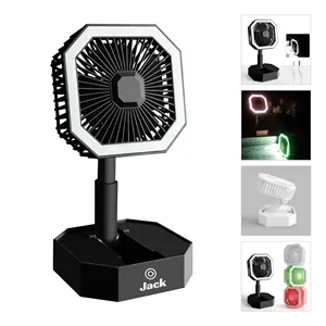 Portable Mini USB Fan with Fill Light & Touch Control