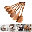 6 Piece Premium Wooden Utensil Set For Cooking | https://www.bestnamebadges.com