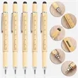 6 In 1 Bamboo Multi-Function Tool Pen | https://www.bestnamebadges.com