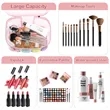 Clear Travel Makeup Bag With Handle | https://www.bestnamebadges.com