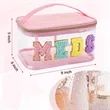 Clear Travel Makeup Bag With Handle | https://www.bestnamebadges.com