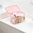 Clear Travel Makeup Bag With Handle | https://www.bestnamebadges.com