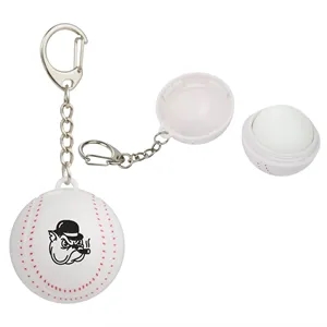 Baseball SPF15 Lip Moisturizer Keychain | https://www.bestnamebadges.com