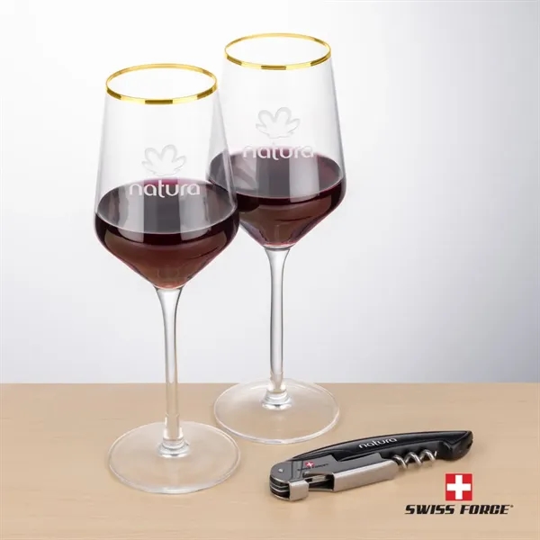 Swiss Force® Opener & Tucson Gold Rim Wine