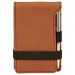 Rawhide Leatherette Mini Notepad with Pen | https://www.bestnamebadges.com