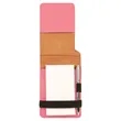 Pink Leatherette Mini Notepad with Pen | https://www.bestnamebadges.com