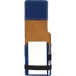 Blue & Silver Leatherette Mini Notepad with Pen | https://www.bestnamebadges.com